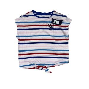 Tommy Hilfiger Girls'‎ Adaptive Tie Front T-Shirt Shoulder Closure L NWT